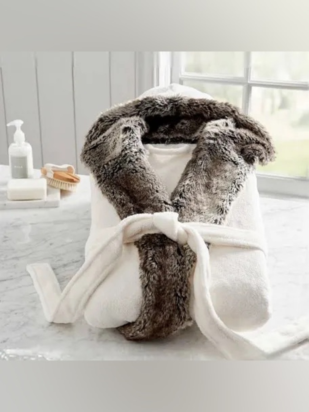 Pottery Barn Faux Fur Ombre Robe